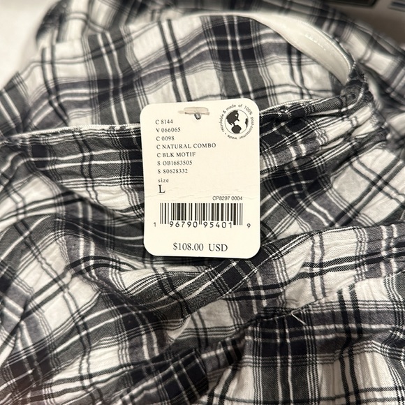 NWT Free People Endless Summer Brandie Plaid Midi Dress Tube Natural Combo - Picture 5 of 11